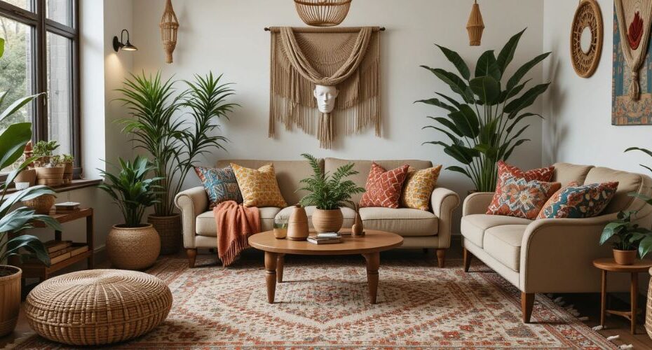 Estilo boho chic lo que no puede faltar en tu alfombra ideal